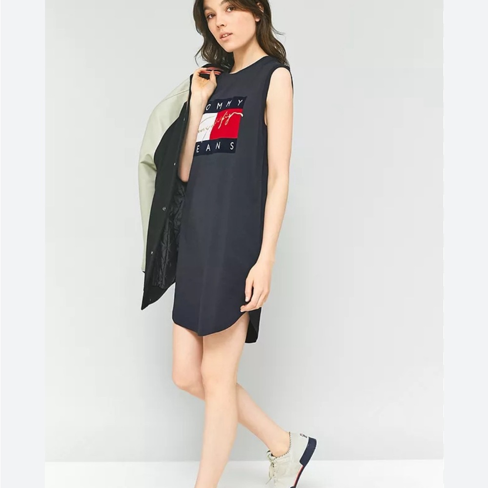 Tommy Jeans ‘90s Tank T-shirt Dress Velvet Logo - Size M